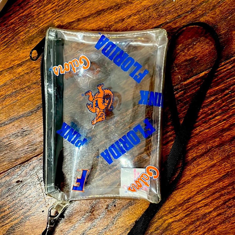 Clear Florida Gators 🐊 PINK wristlet
